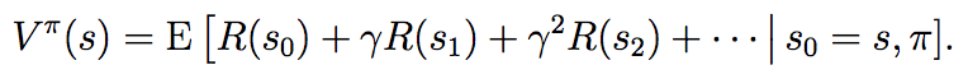 Value function for pi formula