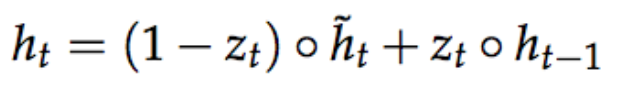 GRU feature equation